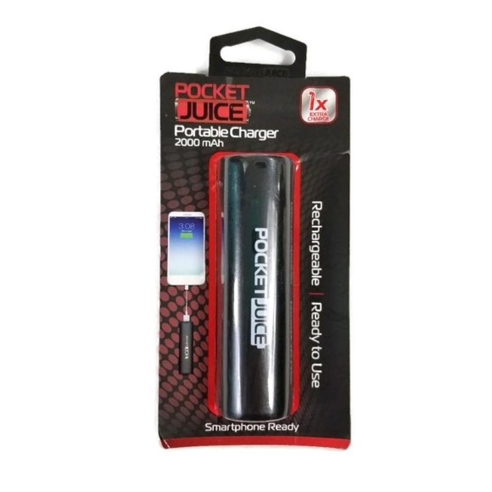 Tzumi Pocket Juice 2000mah Portable Battery Charger W/included USB Cable NIP